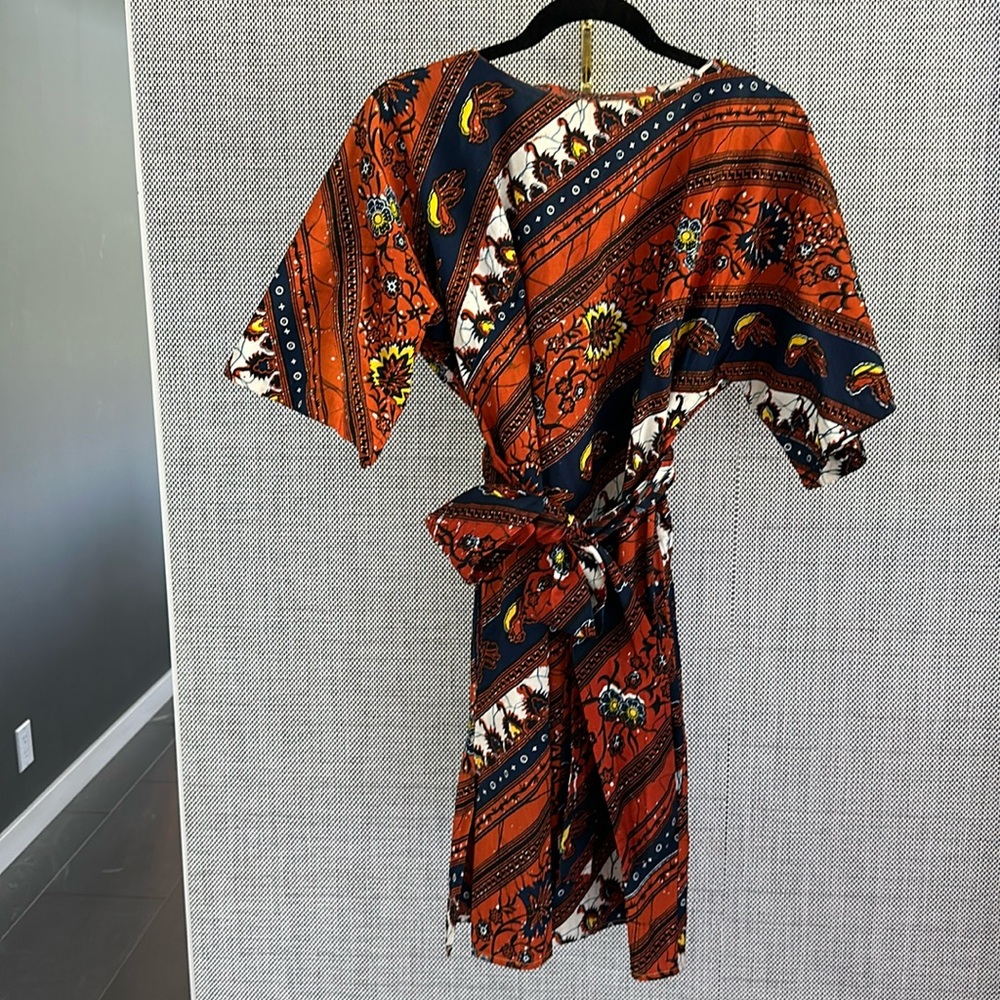 Vintage dress in batik cotton print